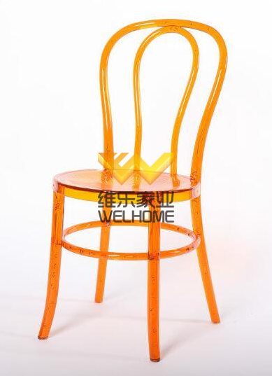 Orange acrylic vienna thonet chair for wedding/event